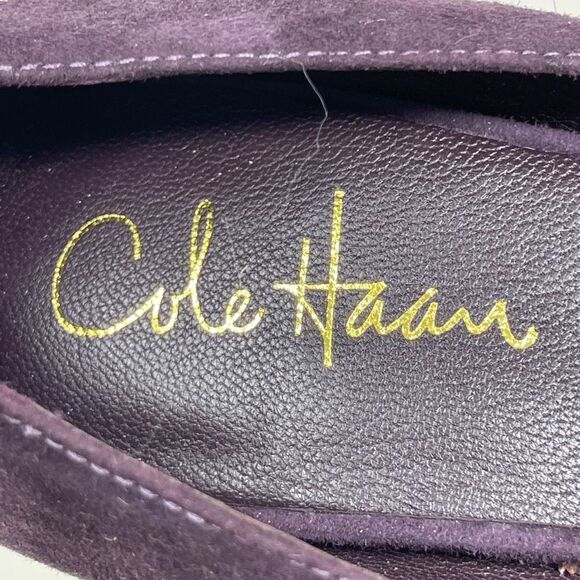 Cole Haan Women's Air Talia 95 Pump Slip On Heels Suede Violet Size 7.5B - Picture 8 of 11